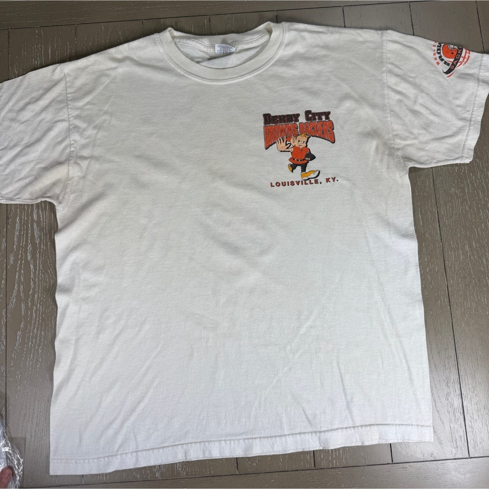 Vintage Cleveland Browns Tee‎ L Jerzees 90s NFL Streetwear Graphic Backers